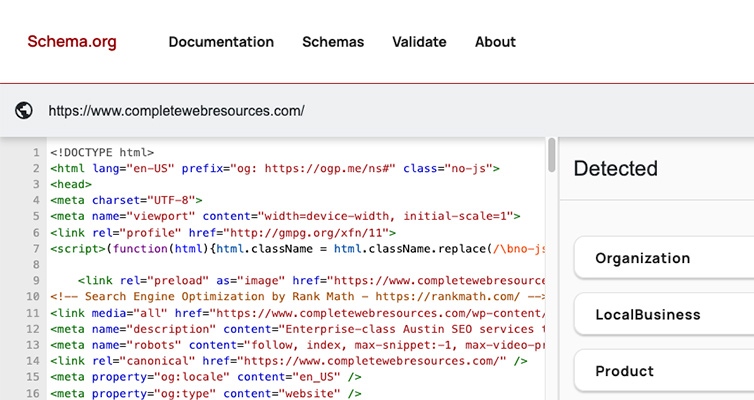 structured data schema implementation